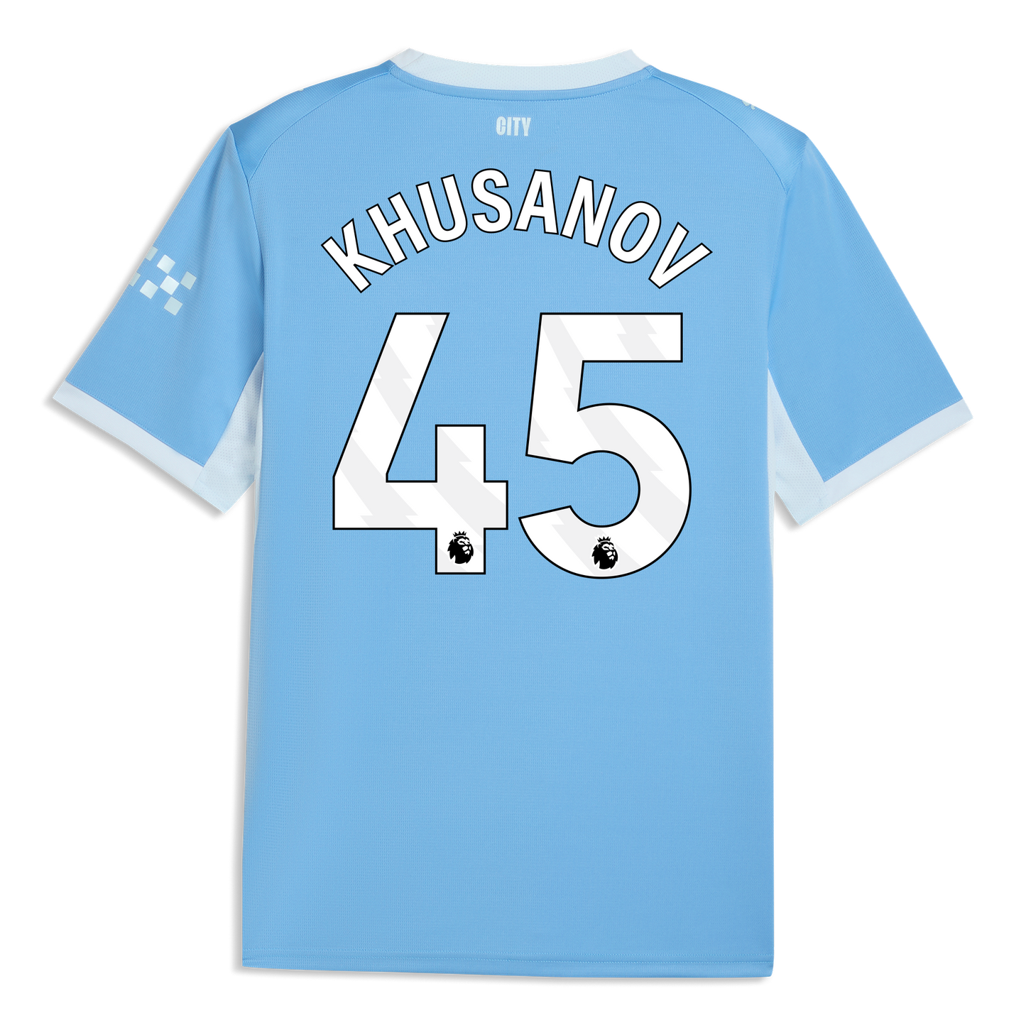 Manchester City Home Jersey 2026/27 With KHUSANOV 45 Printing - Team Light Blue-Icy Blue