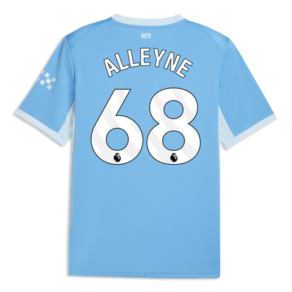 Manchester City Home Jersey 2026/27 With ALLEYNE 68 Printing - Team Light Blue-Icy Blue