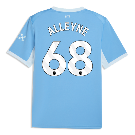 Manchester City Home Jersey 2026/27 With ALLEYNE 68 Printing - Team Light Blue-Icy Blue