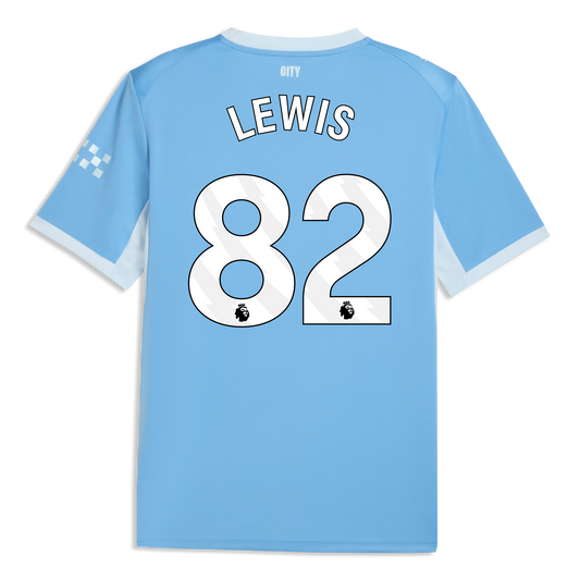 Manchester City Home Jersey 2026/27 With LEWIS 82 Printing - Team Light Blue-Icy Blue