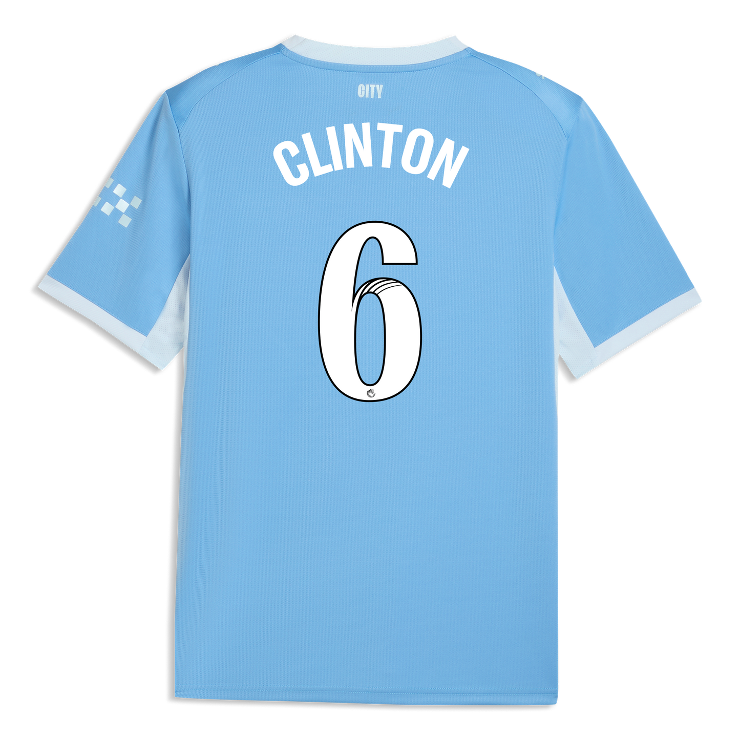 Manchester City Home Jersey 2026/27 With CLINTON 6 Printing