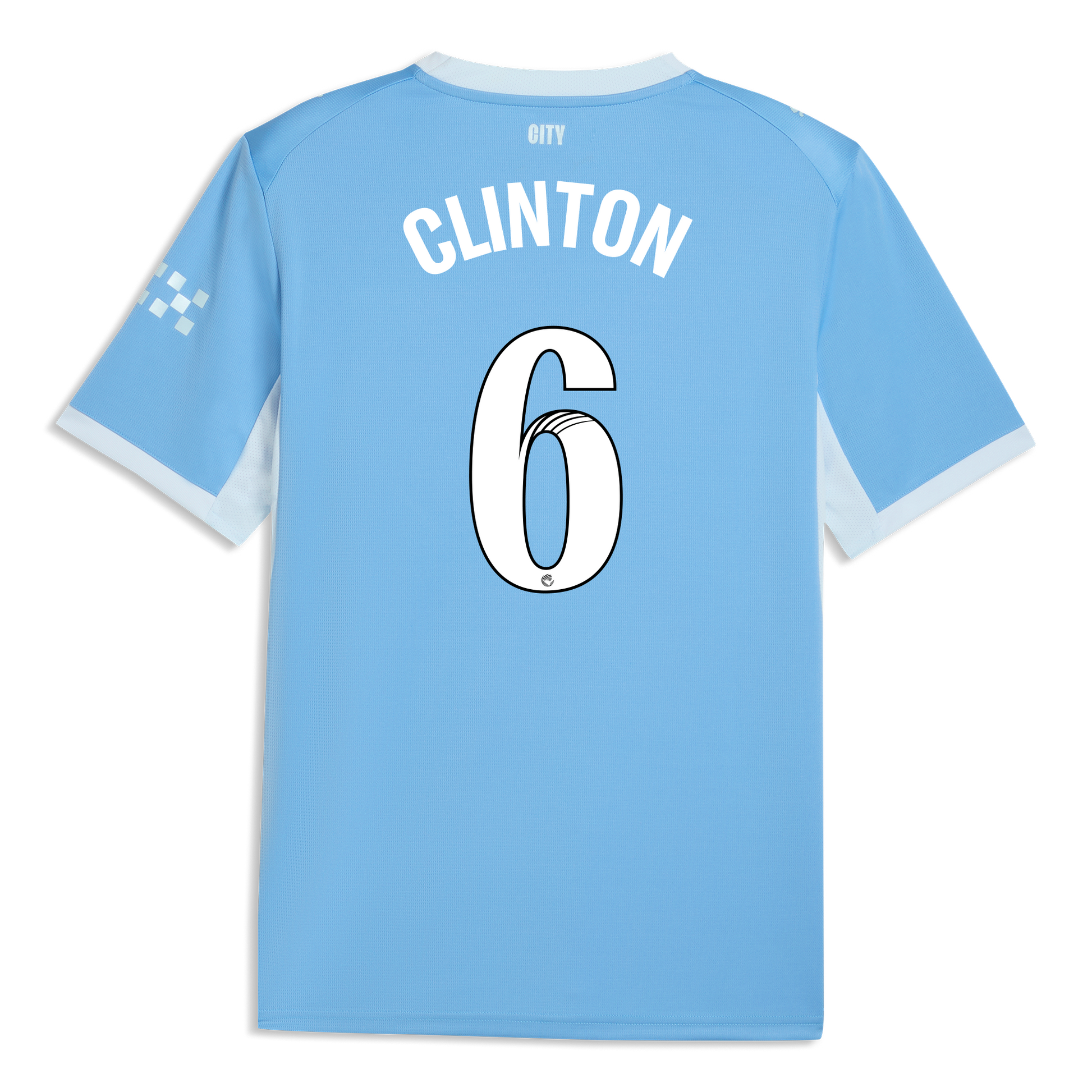 Manchester City Home Jersey 2026/27 With CLINTON 6 Printing