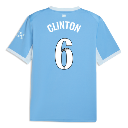 Manchester City Home Jersey 2026/27 With CLINTON 6 Printing