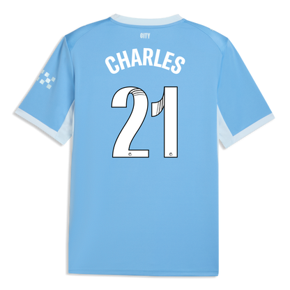 Manchester City Home Jersey 2026/27 With CHARLES 21 Printing