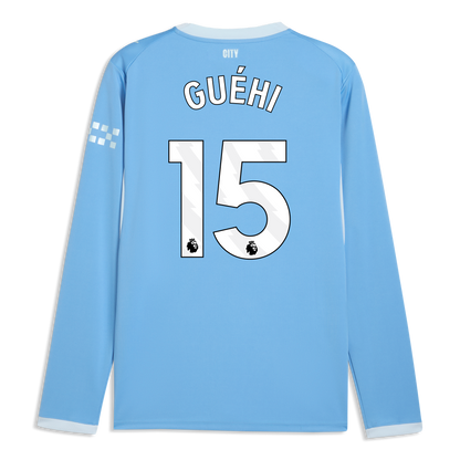 Manchester City Home Jersey 2026/27 Long Sleeve With GUÉHI 15 Printing - Team Light Blue-Icy Blue