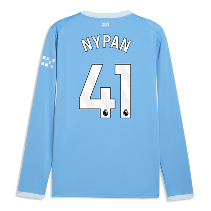 Manchester City Home Jersey 2026/27 Long Sleeve With NYPAN 41 Printing - Team Light Blue-Icy Blue