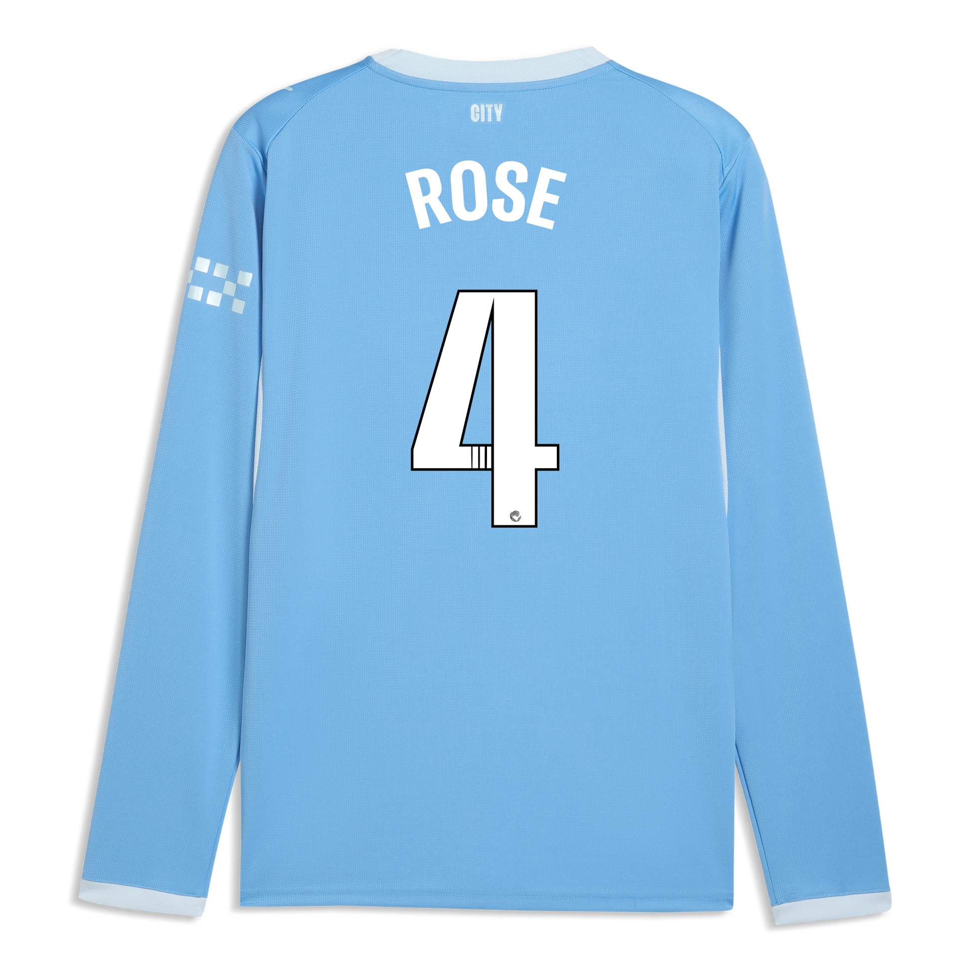 Manchester City Home Jersey 2026/27 Long Sleeve With ROSE 4 Printing