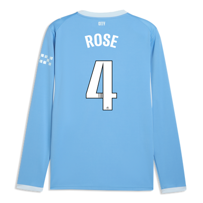 Manchester City Home Jersey 2026/27 Long Sleeve With ROSE 4 Printing