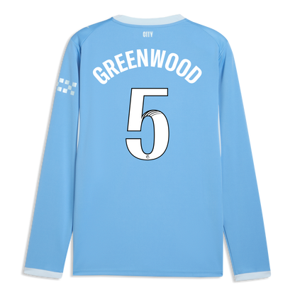 Manchester City Home Jersey 2026/27 Long Sleeve With GREENWOOD 5 Printing
