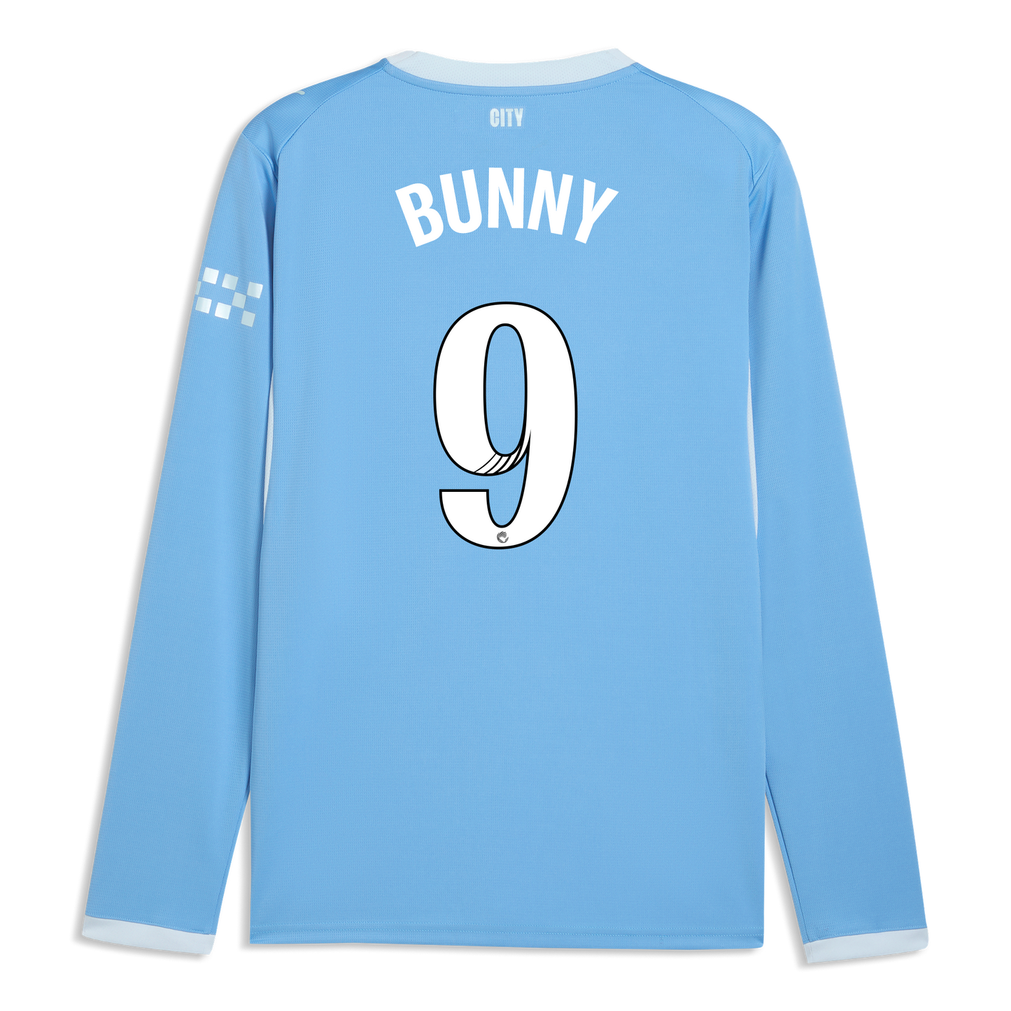 Manchester City Home Jersey 2026/27 Long Sleeve With BUNNY 9 Printing