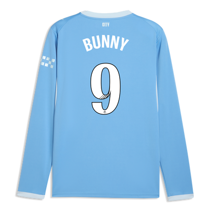 Manchester City Home Jersey 2026/27 Long Sleeve With BUNNY 9 Printing