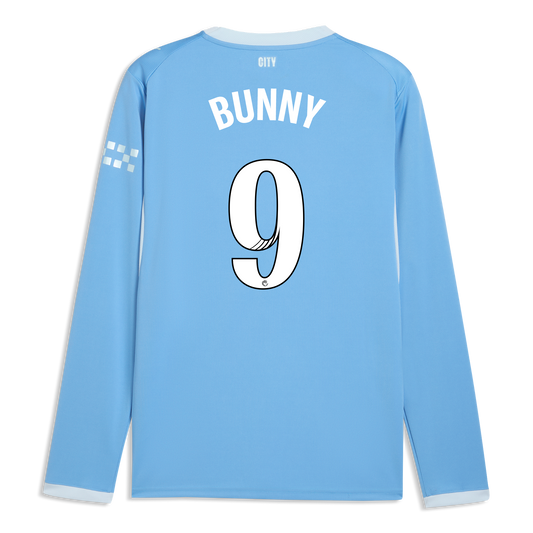 Manchester City Home Jersey 2026/27 Long Sleeve With BUNNY 9 Printing