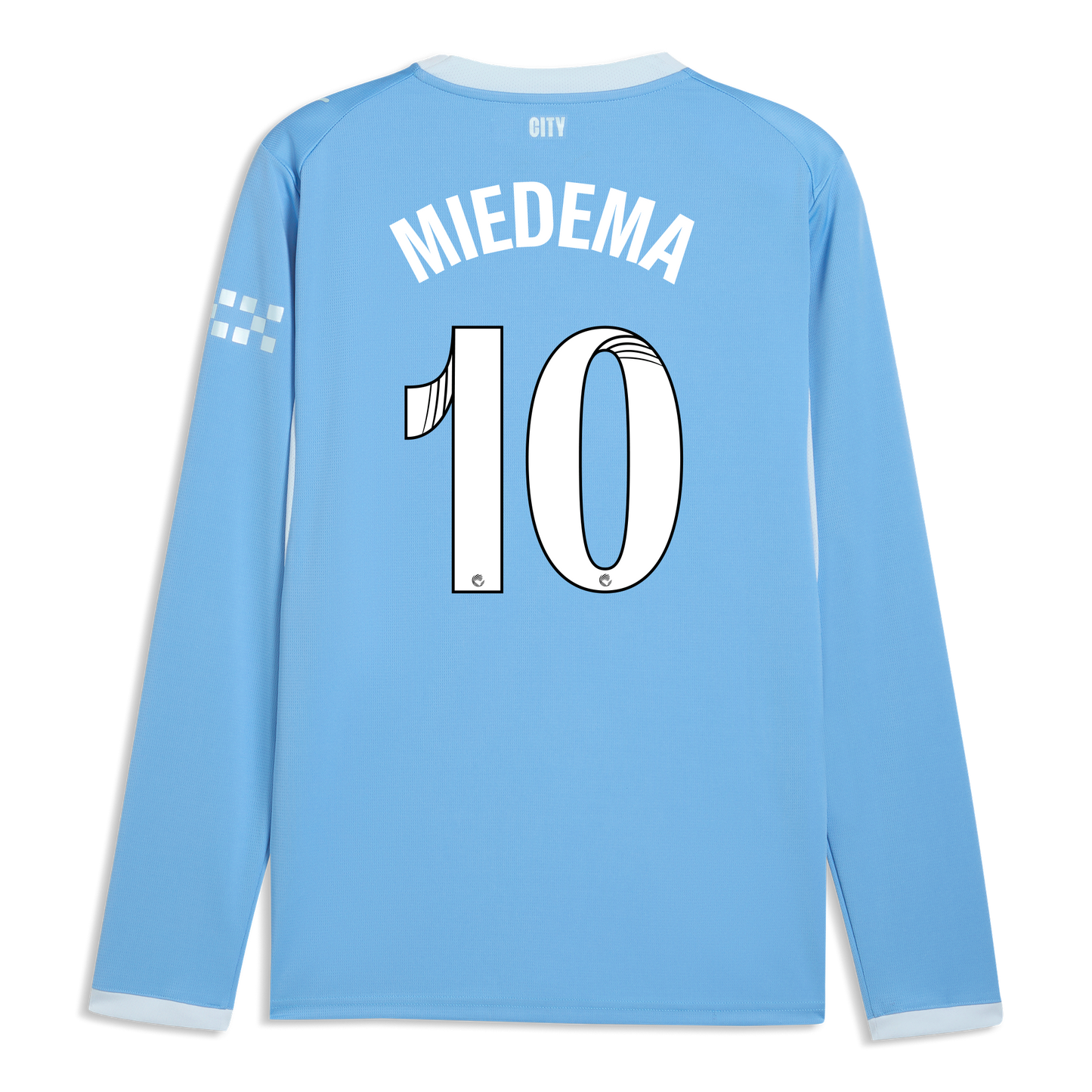 Manchester City Home Jersey 2026/27 Long Sleeve With MIEDEMA 10 Printing