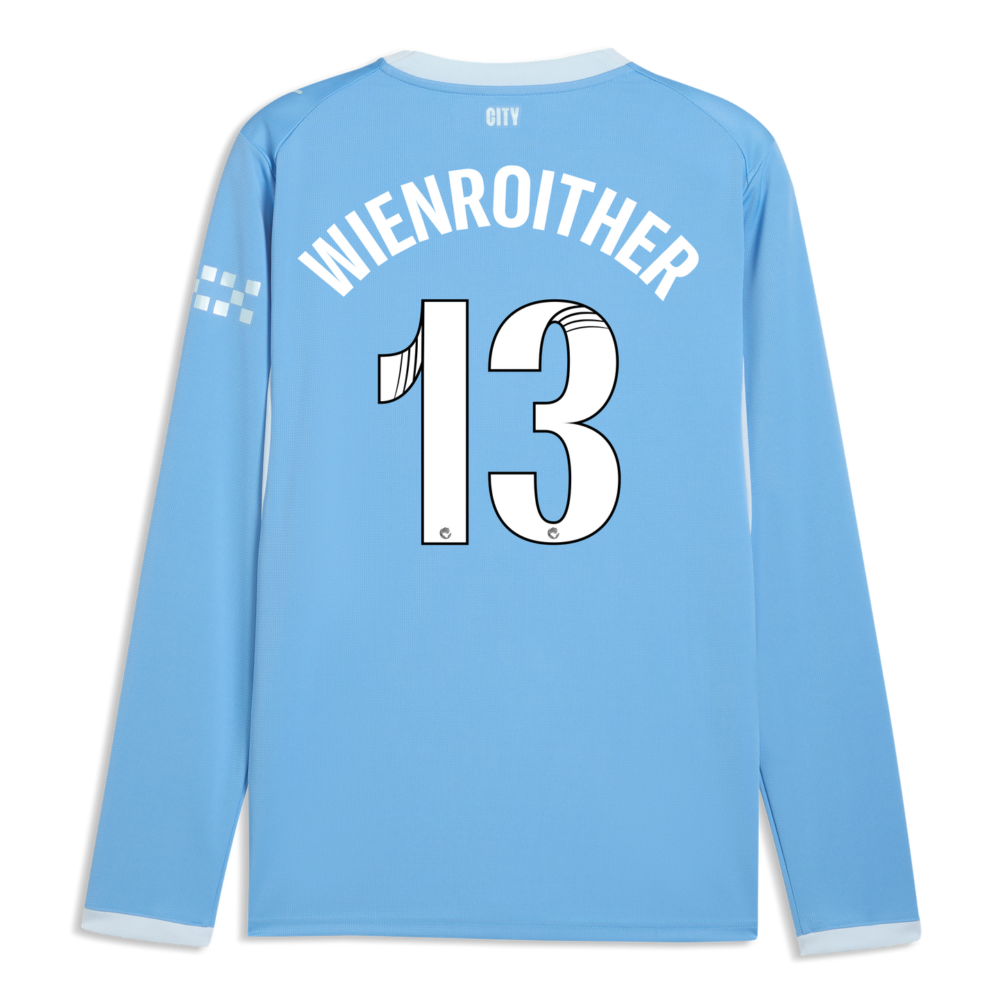 Manchester City Home Jersey 2026/27 Long Sleeve With WIENROITHER 13 Printing