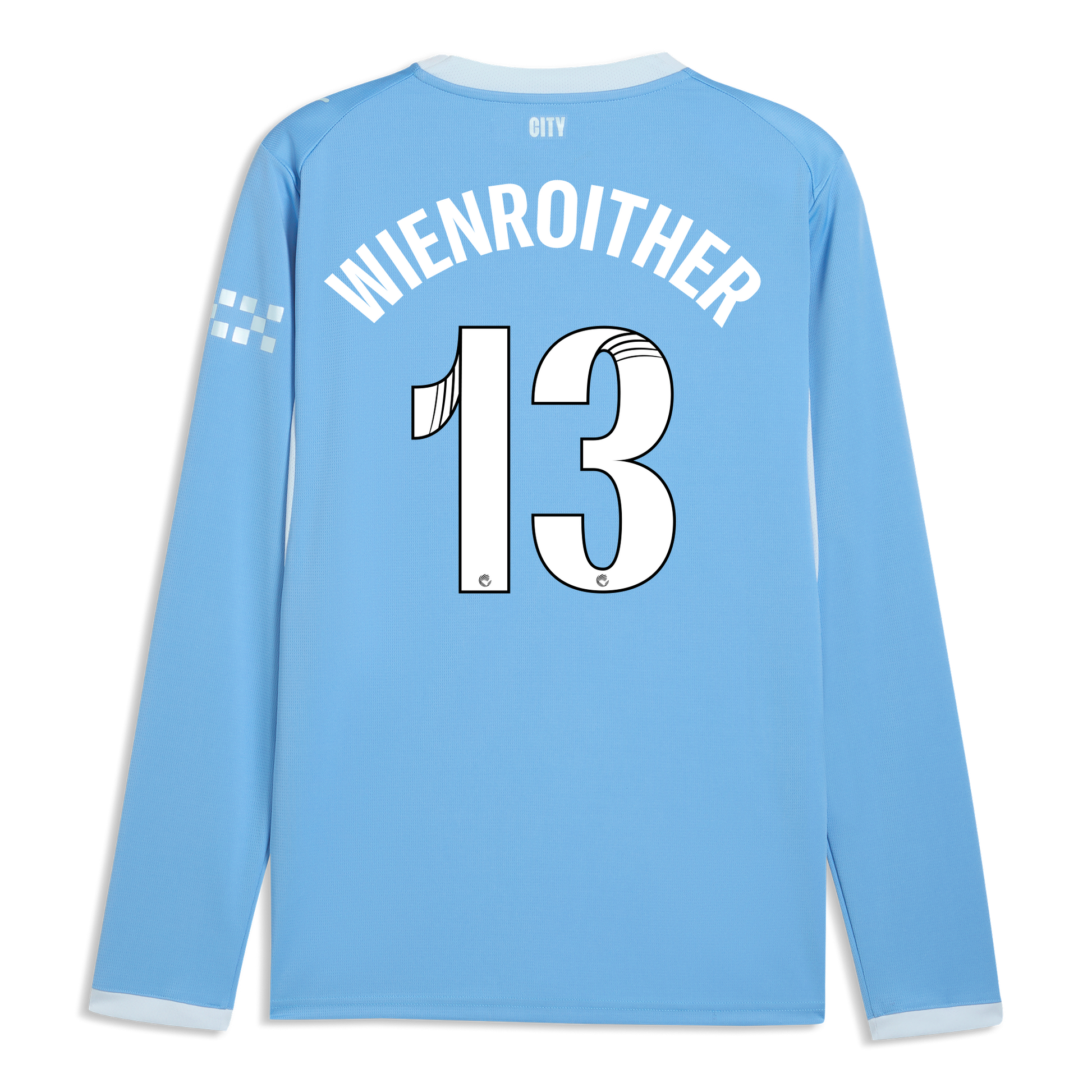 Manchester City Home Jersey 2026/27 Long Sleeve With WIENROITHER 13 Printing