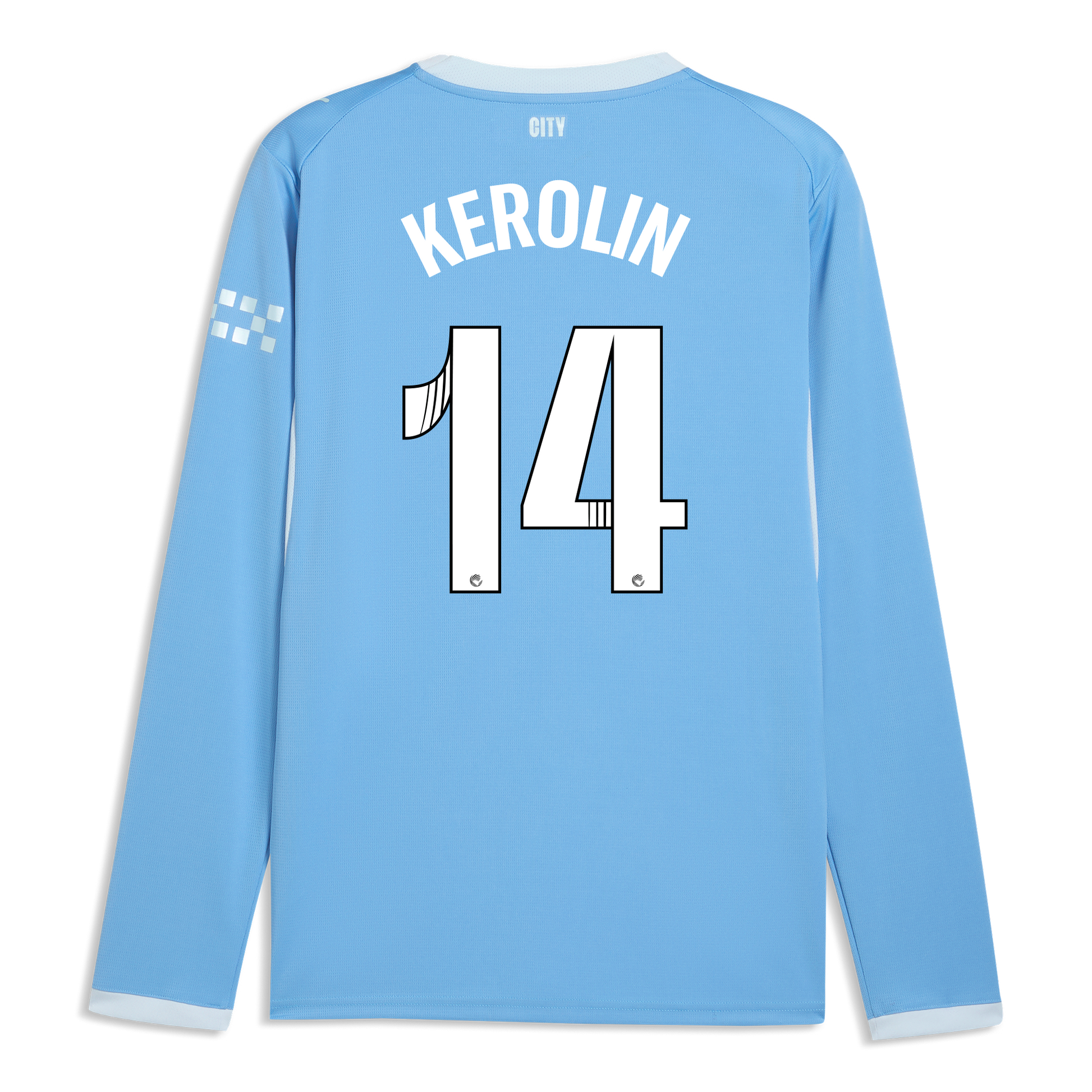 Manchester City Home Jersey 2026/27 Long Sleeve With KEROLIN 14 Printing