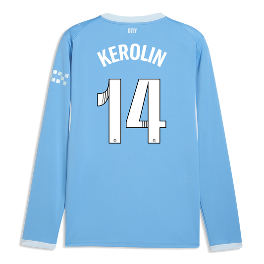 Manchester City Home Jersey 2026/27 Long Sleeve With KEROLIN 14 Printing