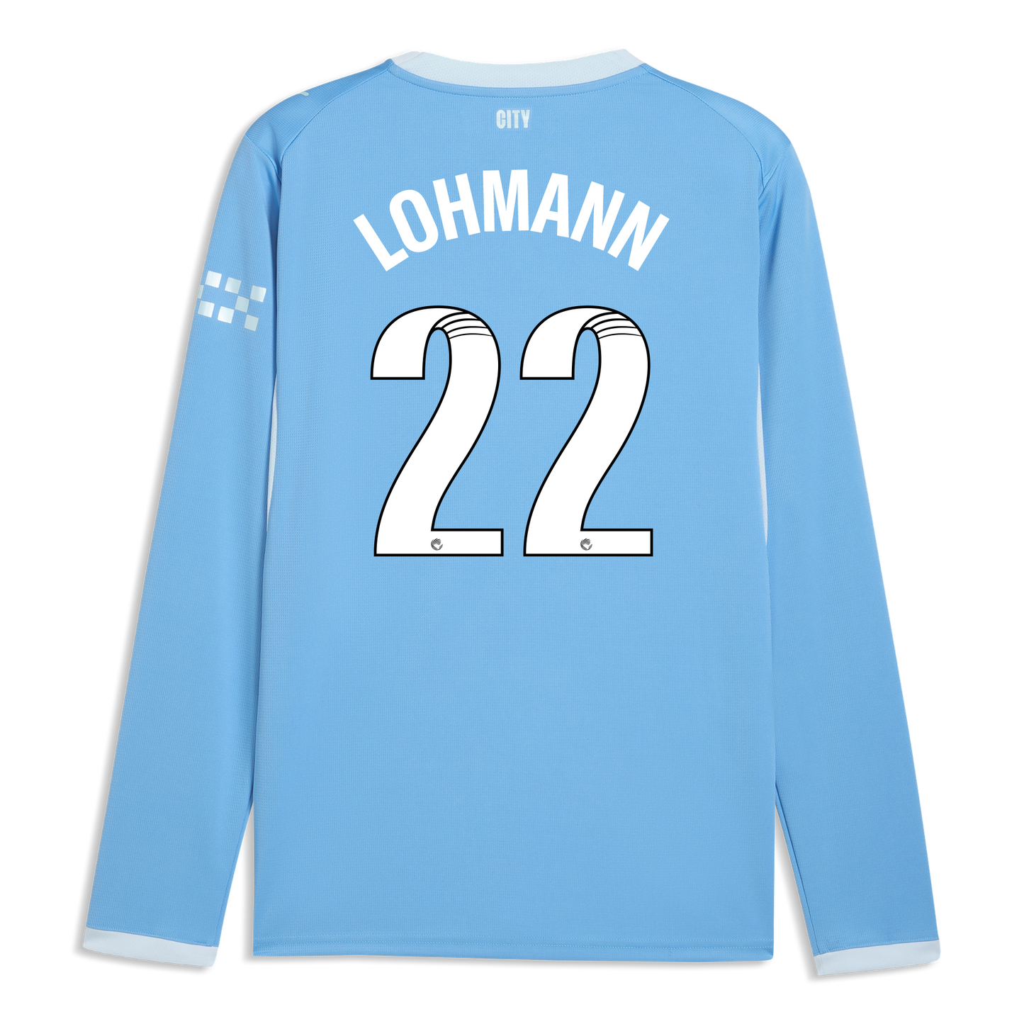 Manchester City Home Jersey 2026/27 Long Sleeve With LOHMANN 22 Printing