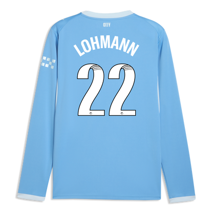 Manchester City Home Jersey 2026/27 Long Sleeve With LOHMANN 22 Printing