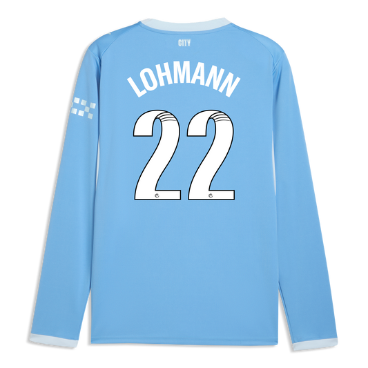 Manchester City Home Jersey 2026/27 Long Sleeve With LOHMANN 22 Printing