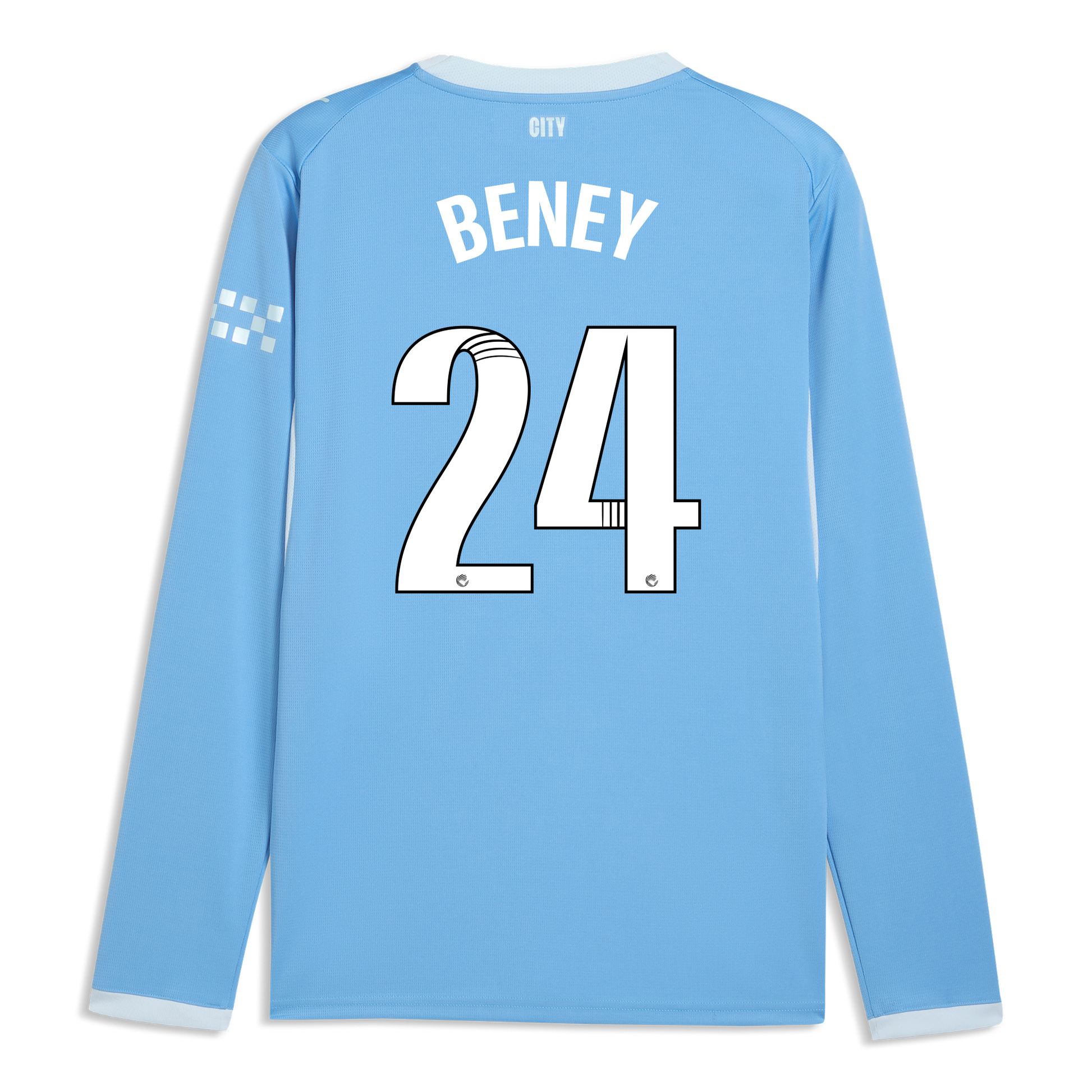 Manchester City Home Jersey 2026/27 Long Sleeve With BENEY 24 Printing
