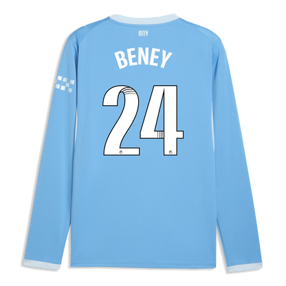 Manchester City Home Jersey 2026/27 Long Sleeve With BENEY 24 Printing