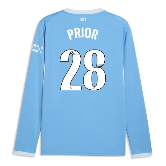 Manchester City Home Jersey 2026/27 Long Sleeve With PRIOR 28 Printing