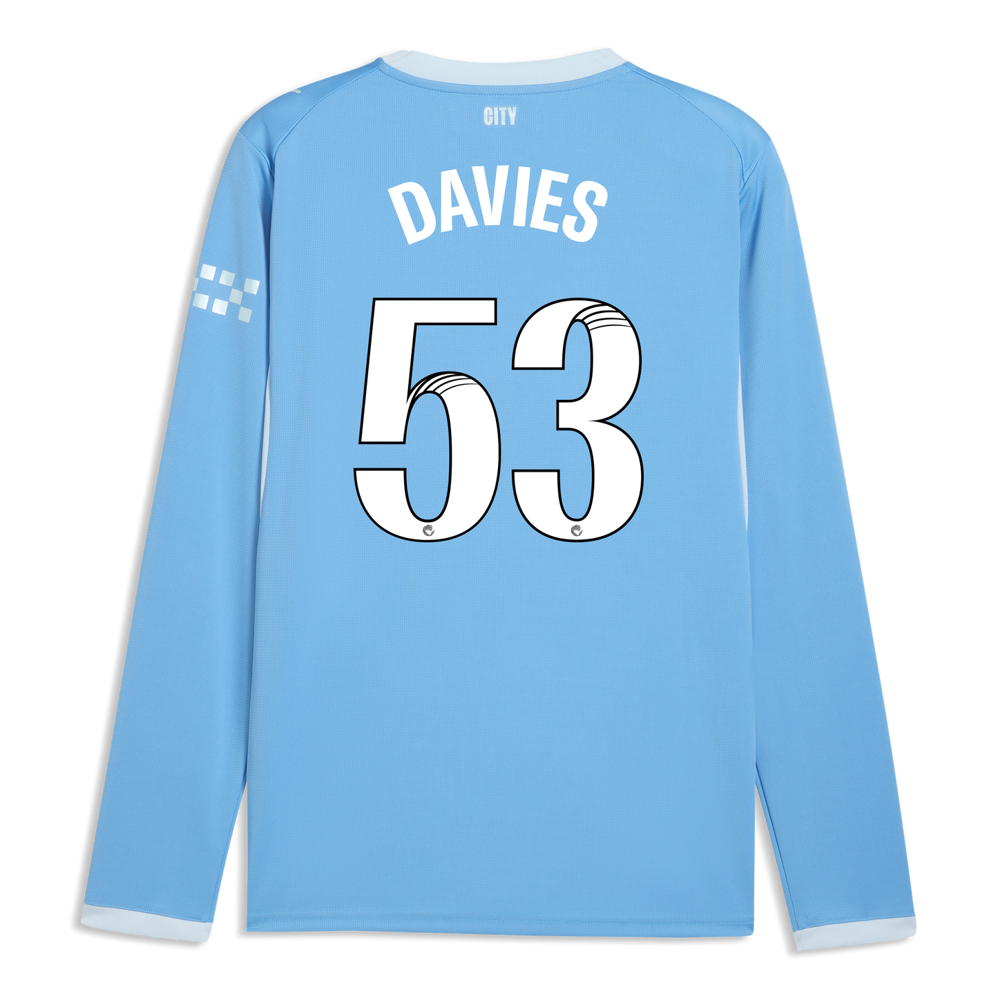 Manchester City Home Jersey 2026/27 Long Sleeve With DAVIES 53 Printing