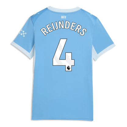 Women's Manchester City Home Jersey 2026/27 With REIJNDERS 4 Printing - Team Light Blue-Icy Blue