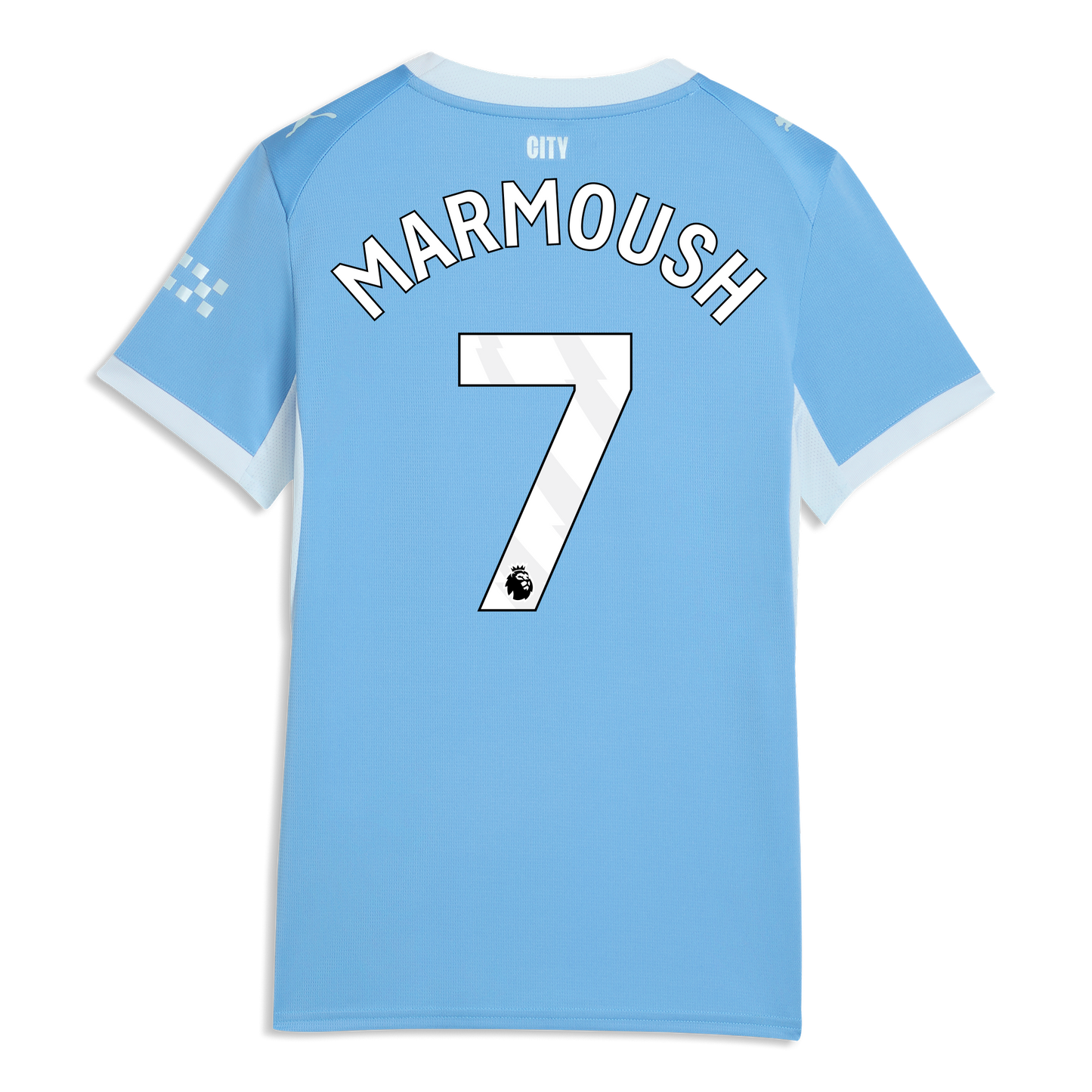 Women's Manchester City Home Jersey 2026/27 With MARMOUSH 7 Printing - Team Light Blue-Icy Blue