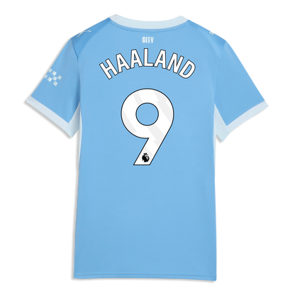 Women's Manchester City Home Jersey 2026/27 With HAALAND 9 Printing - Team Light Blue-Icy Blue