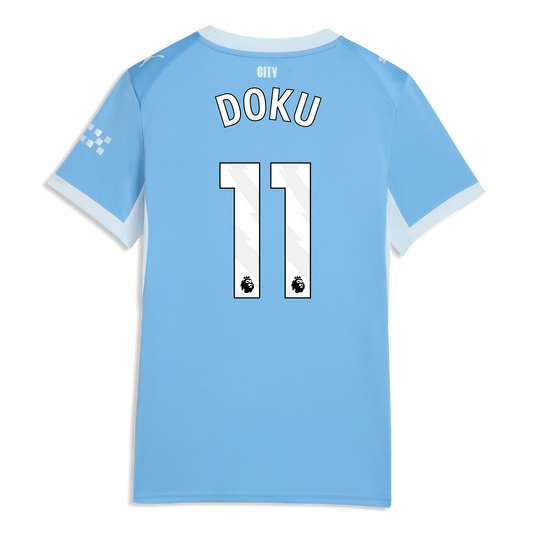Women's Manchester City Home Jersey 2026/27 With DOKU 11 Printing - Team Light Blue-Icy Blue