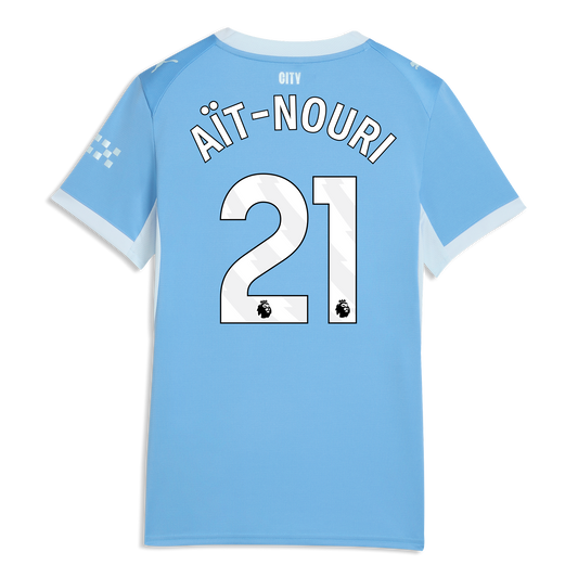 Women's Manchester City Home Jersey 2026/27 With AÏT-NOURI 21 Printing - Team Light Blue-Icy Blue