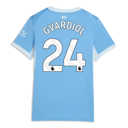 Women's Manchester City Home Jersey 2026/27 With GVARDIOL 24 Printing - Team Light Blue-Icy Blue