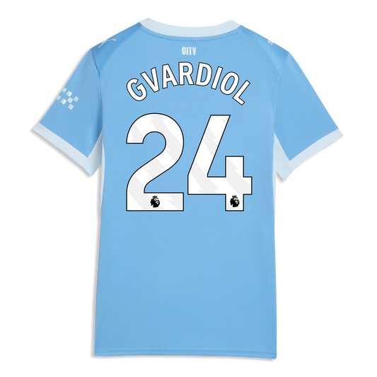 Women's Manchester City Home Jersey 2026/27 With GVARDIOL 24 Printing - Team Light Blue-Icy Blue