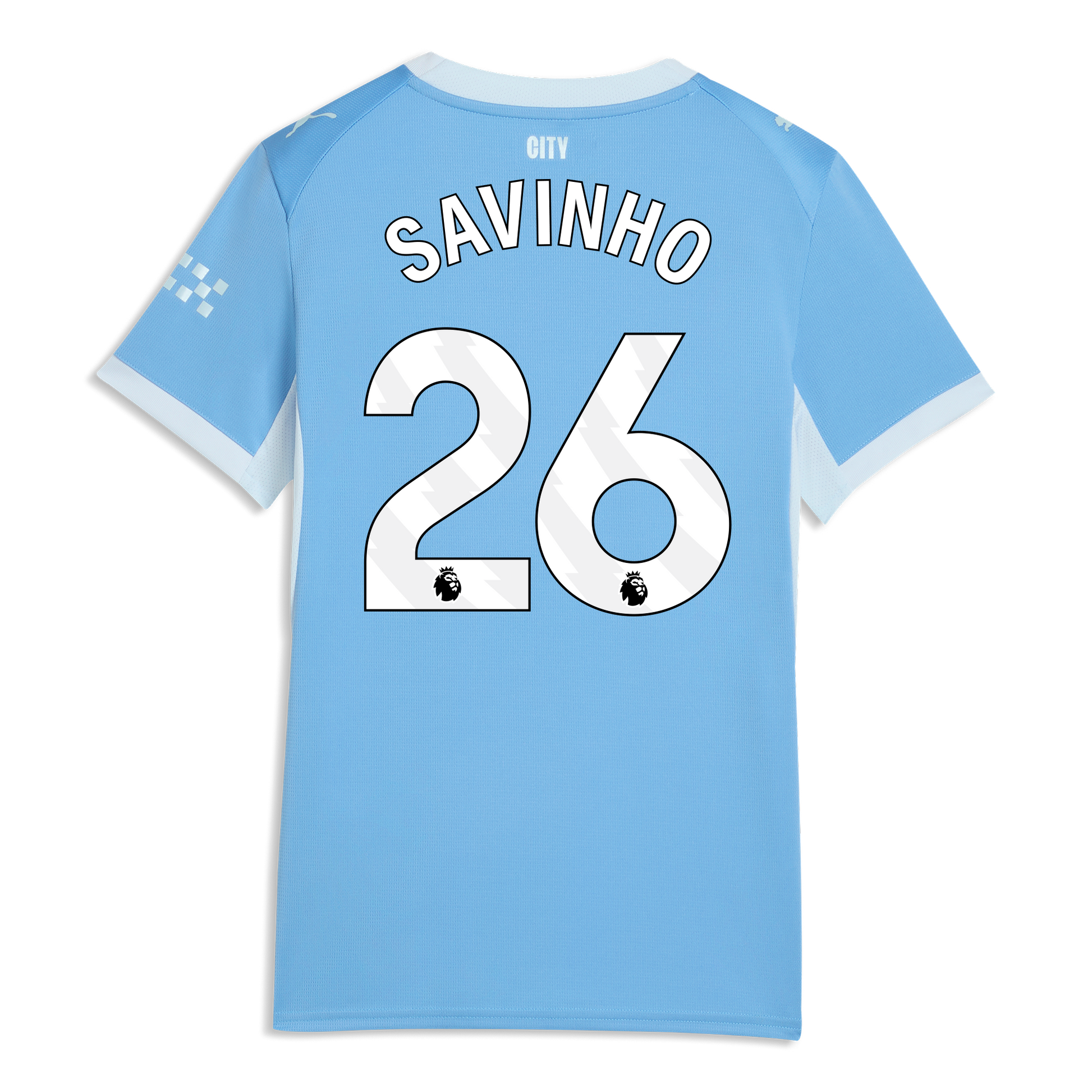 Women's Manchester City Home Jersey 2026/27 With SAVINHO 26 Printing - Team Light Blue-Icy Blue