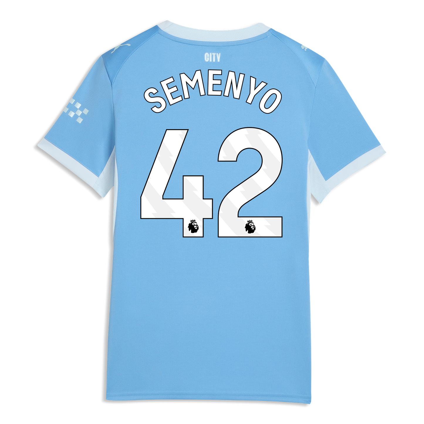 Women's Manchester City Home Jersey 2026/27 With SEMENYO 42 Printing - Team Light Blue-Icy Blue