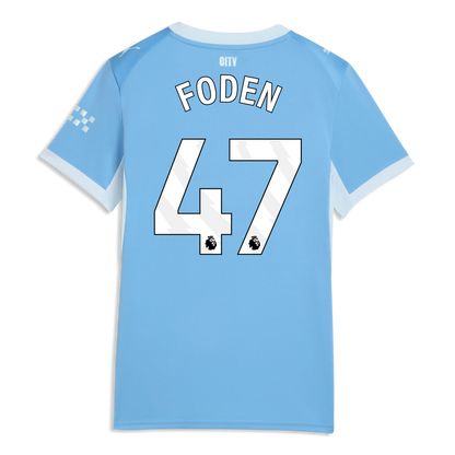 Women's Manchester City Home Jersey 2026/27 With FODEN 47 Printing - Team Light Blue-Icy Blue