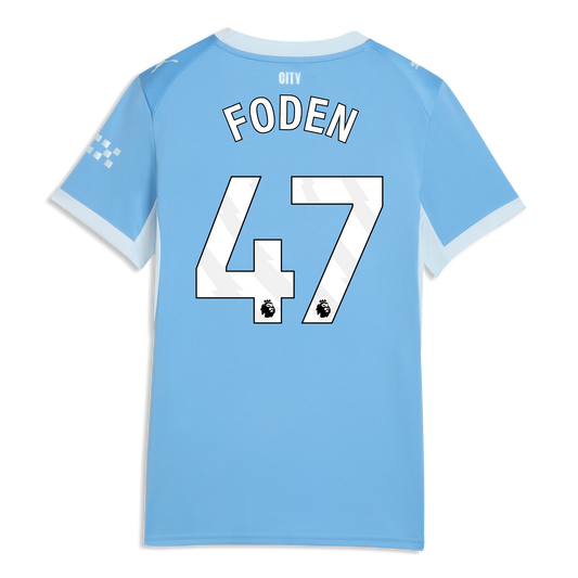 Women's Manchester City Home Jersey 2026/27 With FODEN 47 Printing - Team Light Blue-Icy Blue