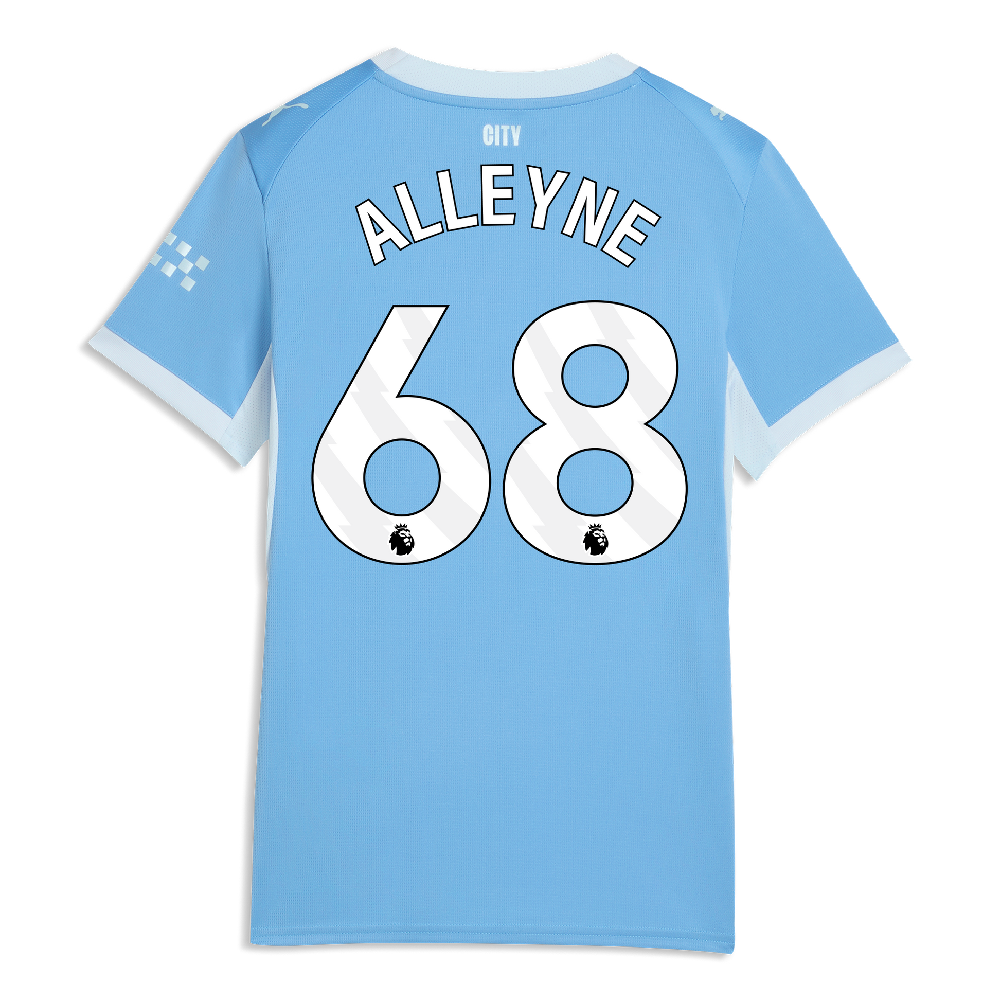 Women's Manchester City Home Jersey 2026/27 With ALLEYNE 68 Printing - Team Light Blue-Icy Blue