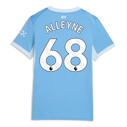 Women's Manchester City Home Jersey 2026/27 With ALLEYNE 68 Printing - Team Light Blue-Icy Blue