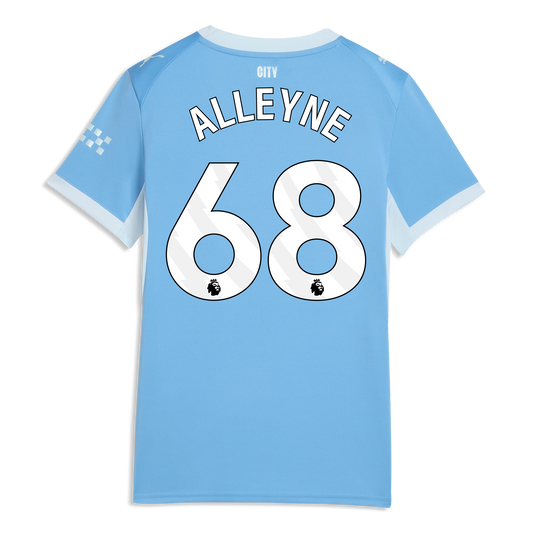 Women's Manchester City Home Jersey 2026/27 With ALLEYNE 68 Printing - Team Light Blue-Icy Blue