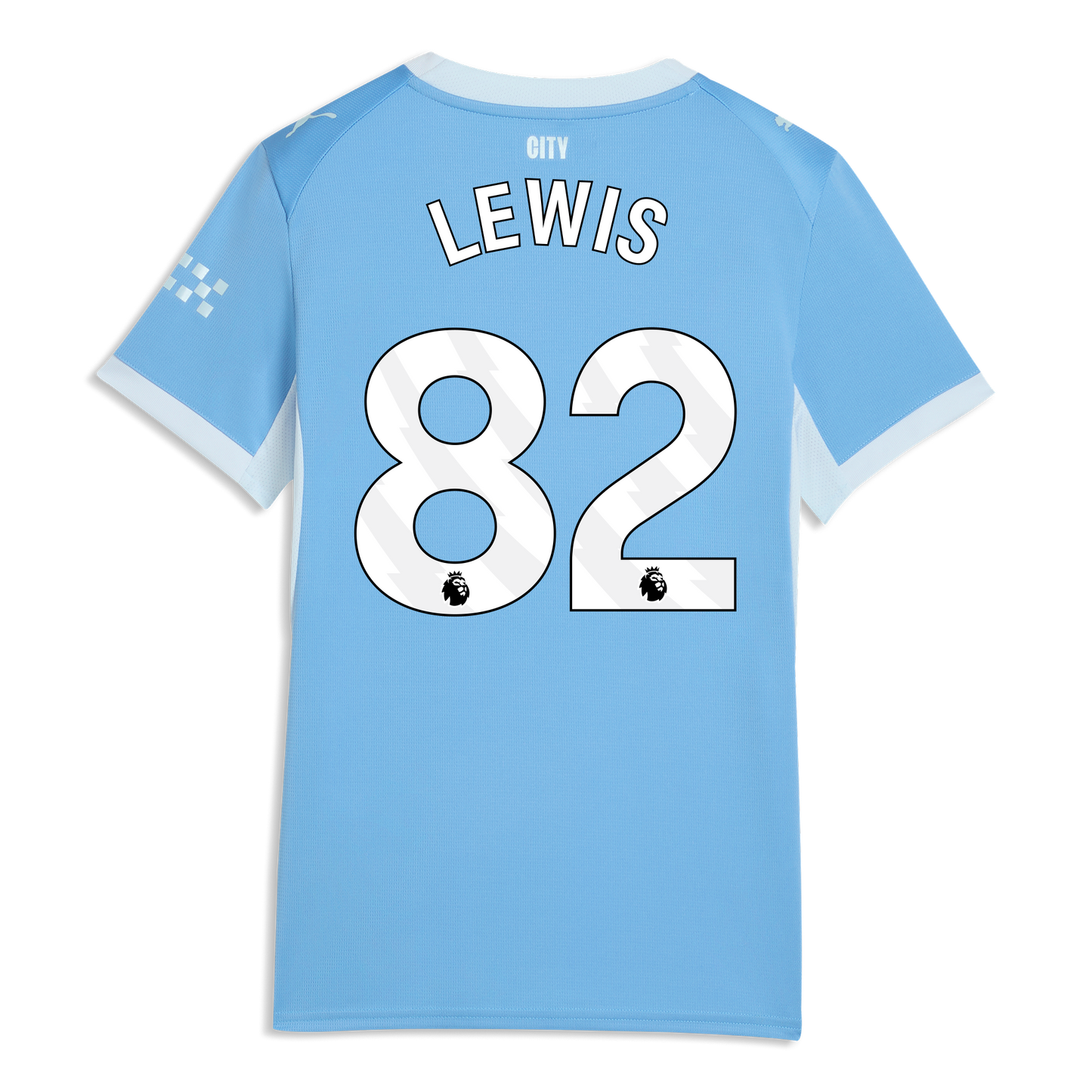Women's Manchester City Home Jersey 2026/27 With LEWIS 82 Printing - Team Light Blue-Icy Blue