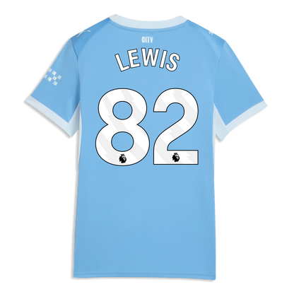 Women's Manchester City Home Jersey 2026/27 With LEWIS 82 Printing - Team Light Blue-Icy Blue