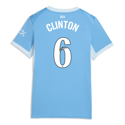 Women's Manchester City Home Jersey 2026/27 With CLINTON 6 Printing