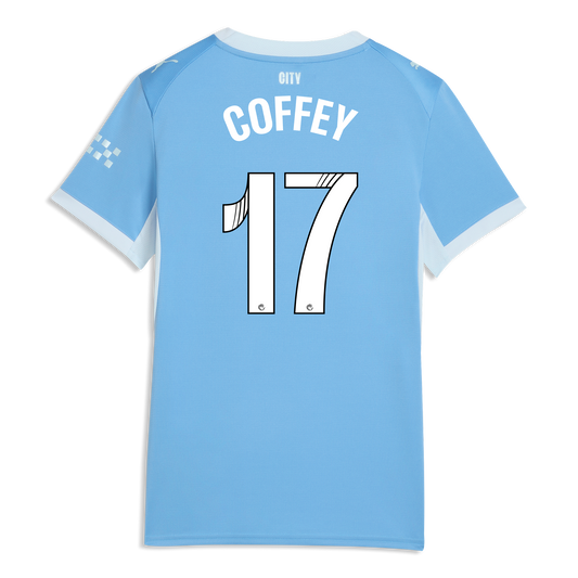 Women's Manchester City Home Jersey 2026/27 With COFFEY 17 Printing