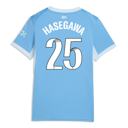 Women's Manchester City Home Jersey 2026/27 With HASEGAWA 25 Printing