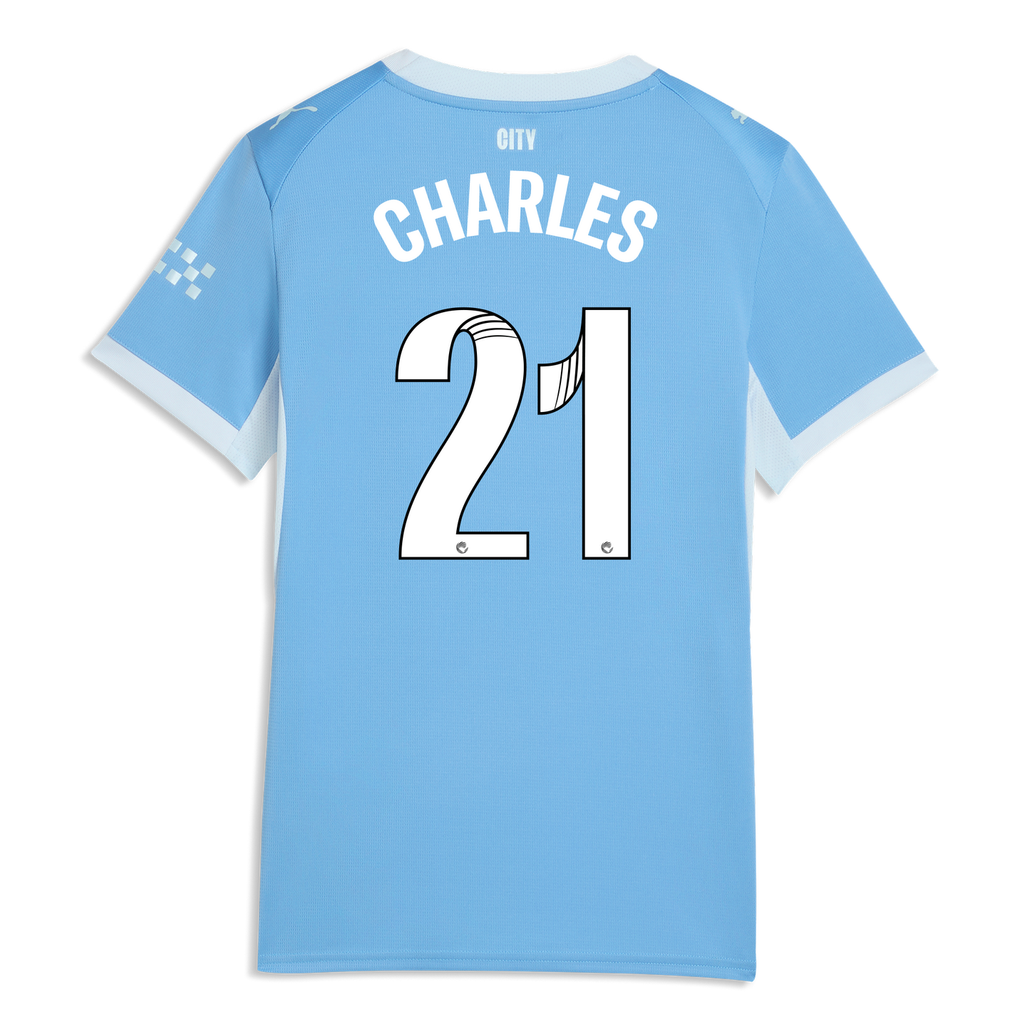 Women's Manchester City Home Jersey 2026/27 With CHARLES 21 Printing