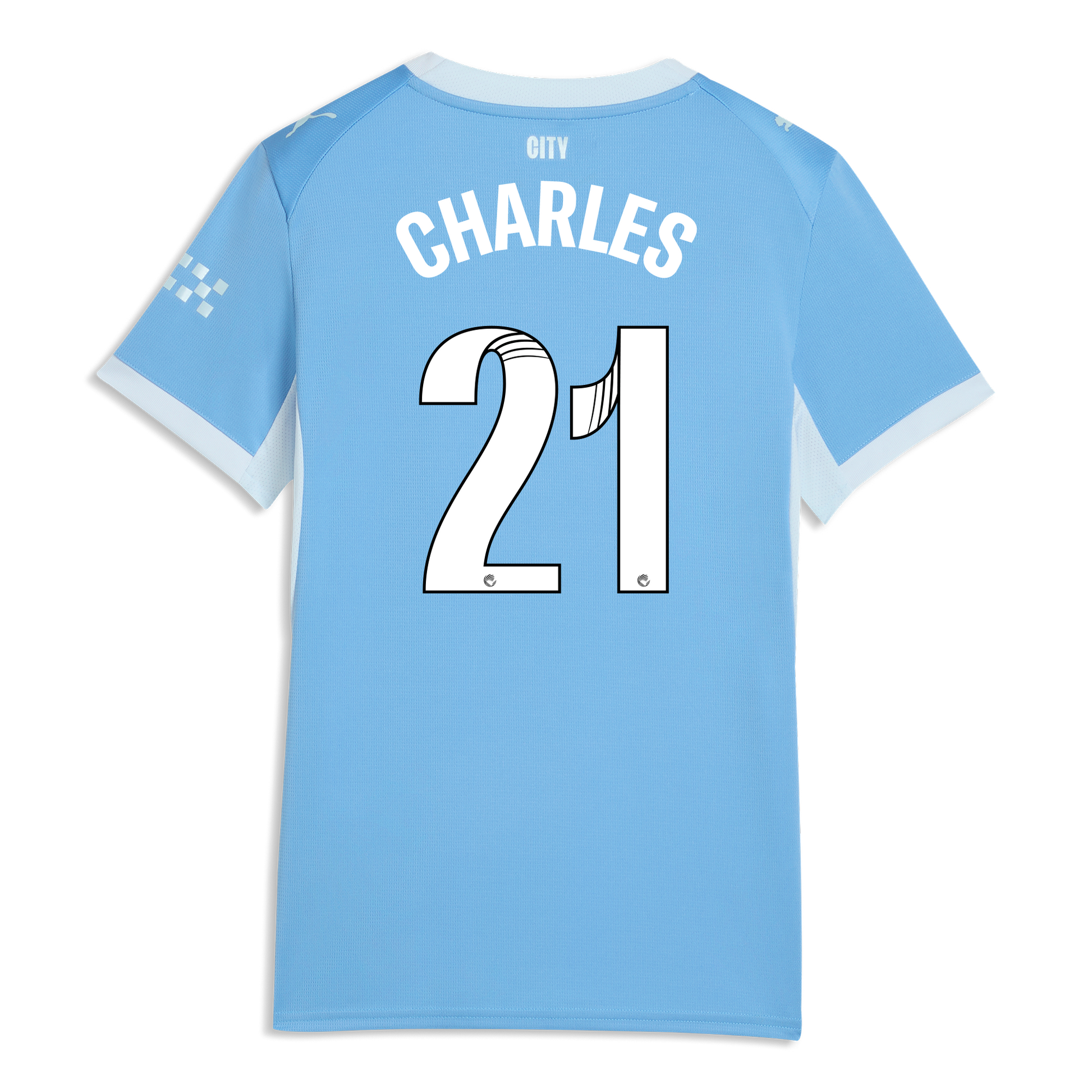 Women's Manchester City Home Jersey 2026/27 With CHARLES 21 Printing