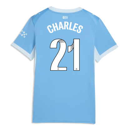 Women's Manchester City Home Jersey 2026/27 With CHARLES 21 Printing